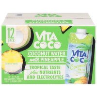 Vita Coco Coconut Water, Pineapple Flavored - 12 Each