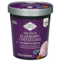 First Street Premium Blueberry Cheesecake Gourmet Ice Cream
