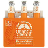 Henry Weinhard's Gourmet Soda, Orange Cream, 6 Pack - 6 Each