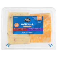 First Street Sliced Cheese, Pepper Jack/Colby Jack, Grill Pack, 22 Each