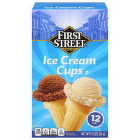 First Street Ice Cream Cups - 12 Each