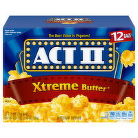 Act II Xtreme Butter Microwave Popcorn - 12 Each