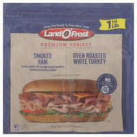 Land O'Frost Smoked Ham & Oven Roasted White Turkey, Premium Variety - 20 Ounce