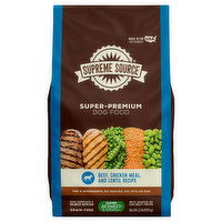 Supreme Source Dog Food, Grain-Free, Super-Premium, Beef, Chicken Meal, and Lentil Recipe - 22 Pound