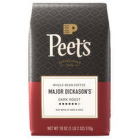 Peet's Whole Bean Dark Roast Major Dickason's Coffee - 18 Ounce