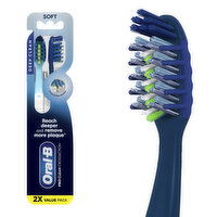Oral-B Pro Clean Cross Action Toothbrushes, Soft - 2 Each