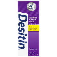 Desitin Diaper Rash Paste, Maximum Strength - 4 Ounce