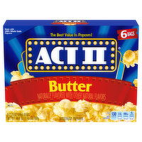 Act II Butter Microwave Popcorn - 6 Each