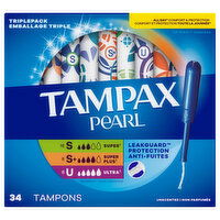 Tampax Super/Super Plus/Ultra Unscented Tampons Triplepack - 34 Each