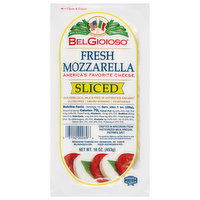 BelGioioso CHEESE MOZZARELLA FRESH LOG SLICED VAC - 16 Ounce