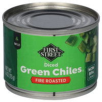 First Street Green Chiles, Diced, Mild - 4 Ounce