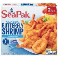 SeaPak Butterfly Shrimp, Classic, Golden, Crispy, 32 Ounce