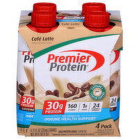 Premier Protein High Protein Shake, Cafe Latte, 4 Pack - 4 Each