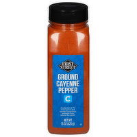 First Street Cayenne Pepper, Ground, 15 Ounce