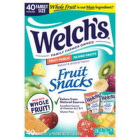 Welch's Fruit Punch/Island Fruits Fruit Snacks Family Size - 40 Each