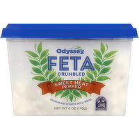 Odyssey Cheese, Crumbled, Feta, Sweet Heat Pepper - 6 Ounce