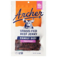 Archer Grass-Fed Mild Teriyaki Beef Jerky Family Size - 7 Ounce