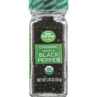 Sun Harvest Black Pepper, Organic, Whole - 1.76 Ounce