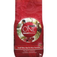 Purina One Dog Food, Adult, Beef & Rice Formula, Small Bites, 8 Pound