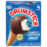 Drumstick Simply Dipped Vanilla Frozen Dairy Dessert Cones