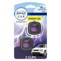 Febreze Car Air Freshener Odor-Fighting Automotive Vent Clip Midnight Storm, 0.13 Fluid ounce