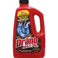 Drano Max Gel 80 OZ Clog Remover, Pro Strength, Max Gel, Value Size - 80 Ounce