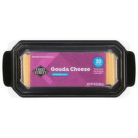 First Street Cheese, Gouda, Cracker Cuts, Slices - 10 Ounce