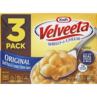 Velveeta Shells & Cheese, Original, 3 Pack, 3 Each