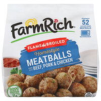 Farm Rich Meatballs, Homestyle, Flame Broiled - 26 Ounce