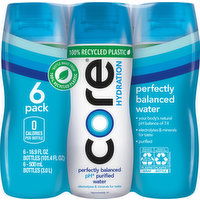 Core Hydration Water, Perfectly Balanced, 6 Pack - 6 Each