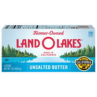 Land O Lakes Unsalted Butter, Made with Sweet Cream - 4 Each