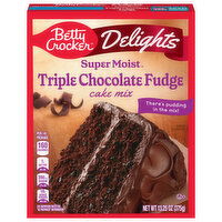 Betty Crocker Triple Chocolate Fudge Cake Mix - 13.25 Ounce