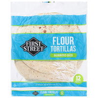 First Street Flour Tortillas, Burrito Size, 12 Each