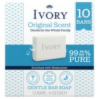 Ivory Ivory Gentle Bar Soap Original Scent 4 oz., 10 Count - 40 Ounce