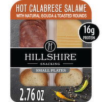 Hillshire Snacking Small Plates, Hot Calabrese Salame Deli Lunch Meat with Gouda Cheese - 2.76 Ounce