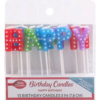 Betty Crocker Birthday Candles, Happy Birthday, 3 Inch - 13 Each