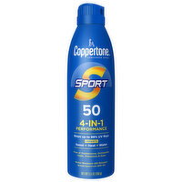 Coppertone 4-in-1 Performance Broad Spectrum SPF 50 Sunscreen Spray - 5.5 Ounce