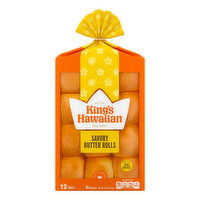 Kings Hawaiian Savory Butter Rolls, 12 Count
