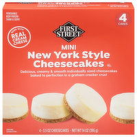 First Street Cheesecake, New York Style, Mini - 4 Each