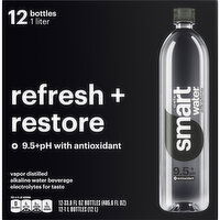 smartwater Alkaline With Antioxidant Ionized Electrolyte Vapor-Distilled Water Bottles - 33.8 Fluid ounce
