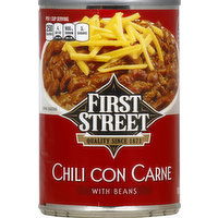 First Street Chili Con Carne, with Beans, 15 Ounce