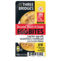 Three Bridges Egg Bites, Uncured Bacon & Cheese