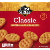 First Street Snack Crackers, Baked, Classic, 4 Packs - 13.7 Ounce