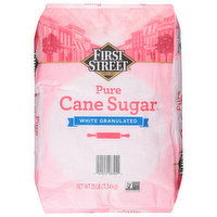 First Street Cane Sugar, White Granulated - 25 Pound