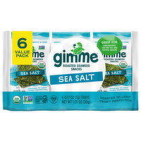 Gimme Roasted Sea Salt Seaweed Snacks Value Pack - 6 Each