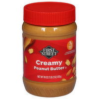 First Street Peanut Butter, Creamy - 18 Ounce