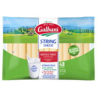 Galbani String Cheese, Mozzarella, Whole Milk, Low Moisture - 48 Ounce