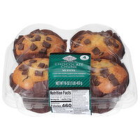 First Street Premium Chocolate Chunk Muffins - 4 Each