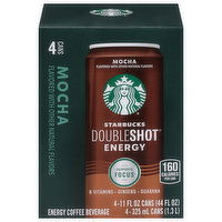 Starbucks Coffee Beverage, Energy, Mocha - 4 Each