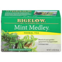 Bigelow Herbal Tea, Mint Medley, Bags - 20 Each